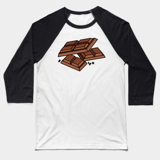 Chocolate Bar Pieces Digital Illustration Baseball T-Shirt